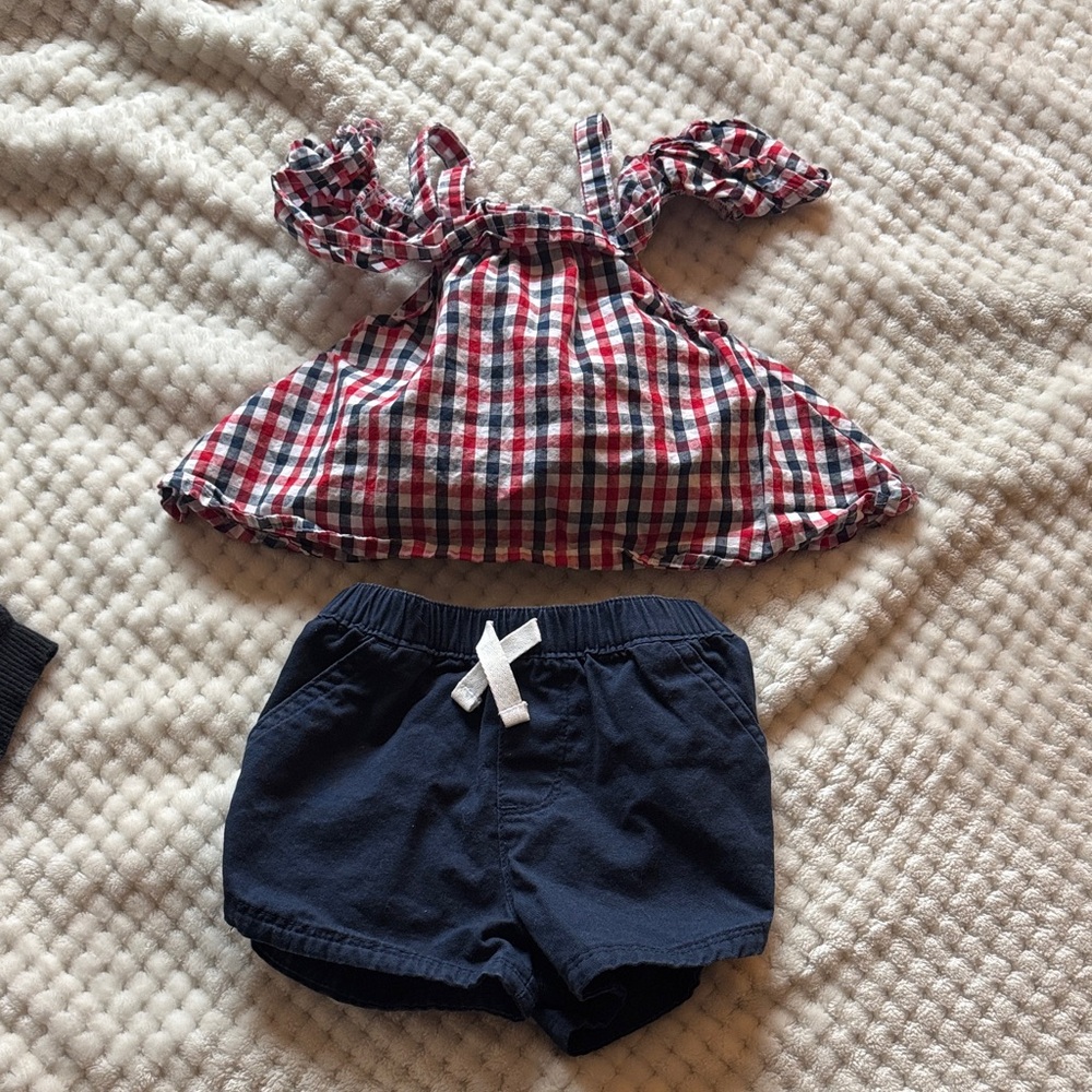 Red White Blue matching outfit